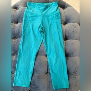 Old Navy Active Elevate Go-Dry Teal Leggings Women Small